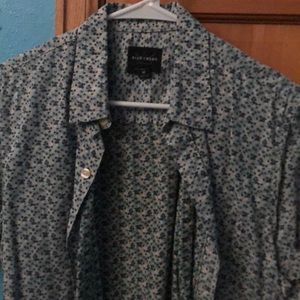 Blue crown button down